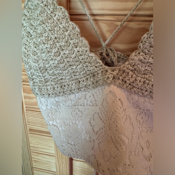 Fable Dresses handmade crochet and vintage lace top size XS - Picture 4 of 7